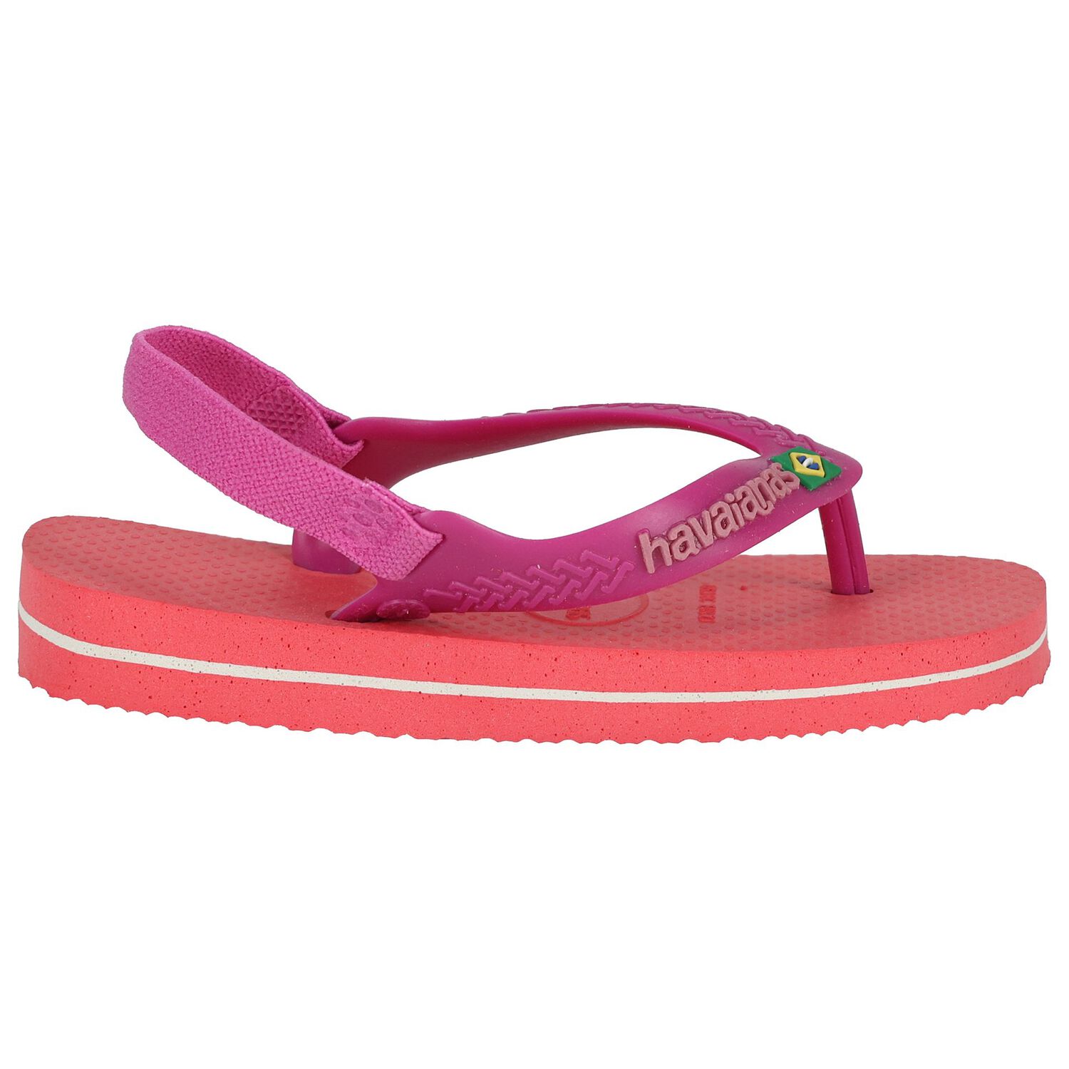 Younger Girls Pink Logo Flip Flops, 6, hi-res