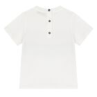 Younger Boys White Logo T-Shirt, 1, hi-res