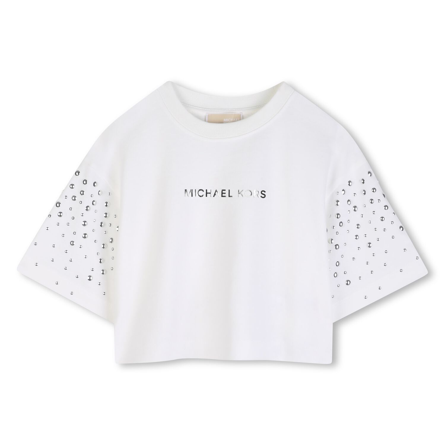 Girls White Logo T-Shirt, 1, hi-res
