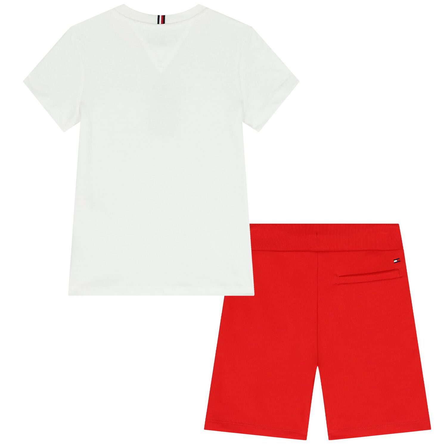 Boys White & Red Logo Shorts Set, 3, hi-res