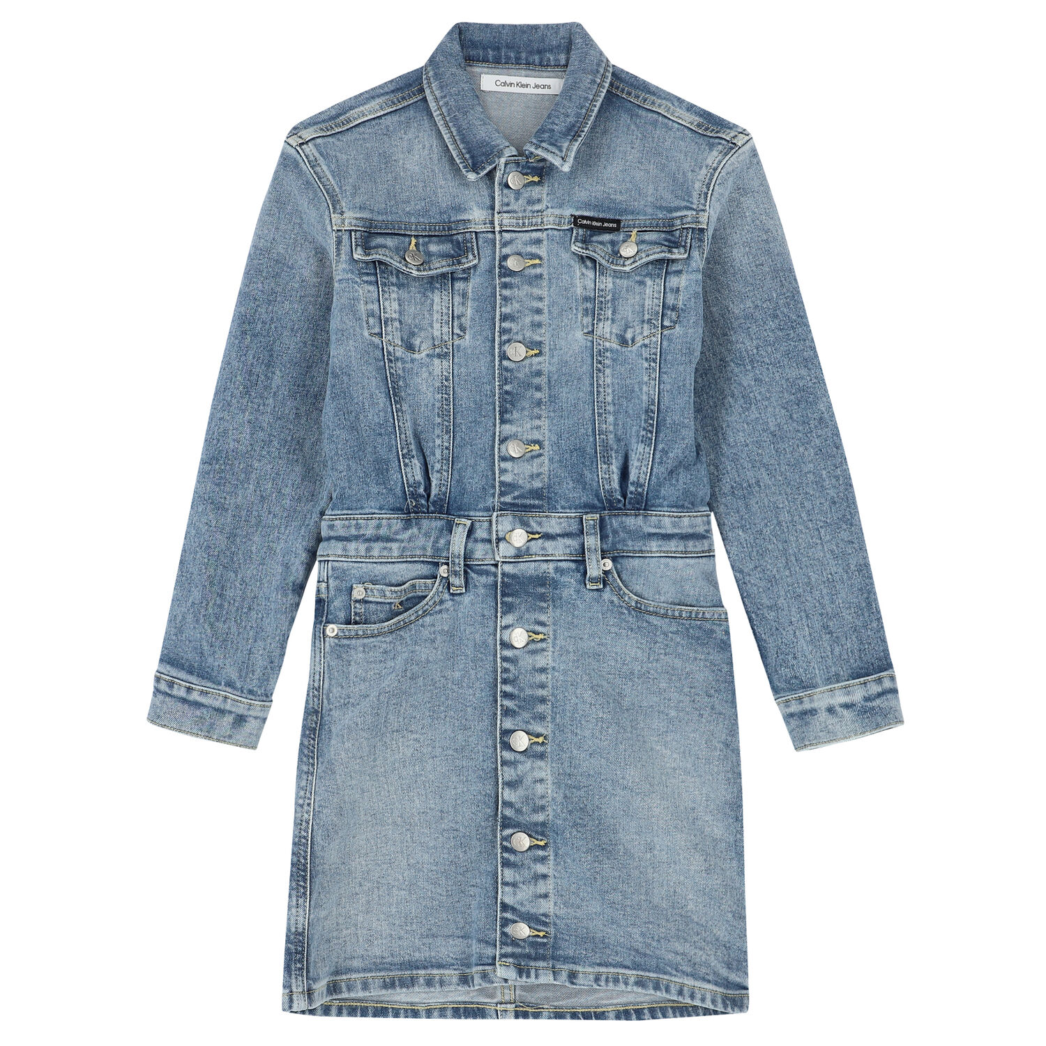 Girls Blue Denim Dress, 1, hi-res image number null