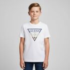 Boys White Logo T-Shirt, 3, hi-res