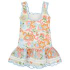 Girls Multi-Coloured Embroidered Dress, 1, hi-res