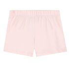 Girls White & Pink Teddy Logo Pjyamas, 1, hi-res