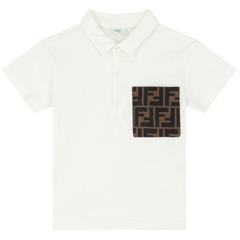 Baby Boys Ivory Logo Polo Shirt