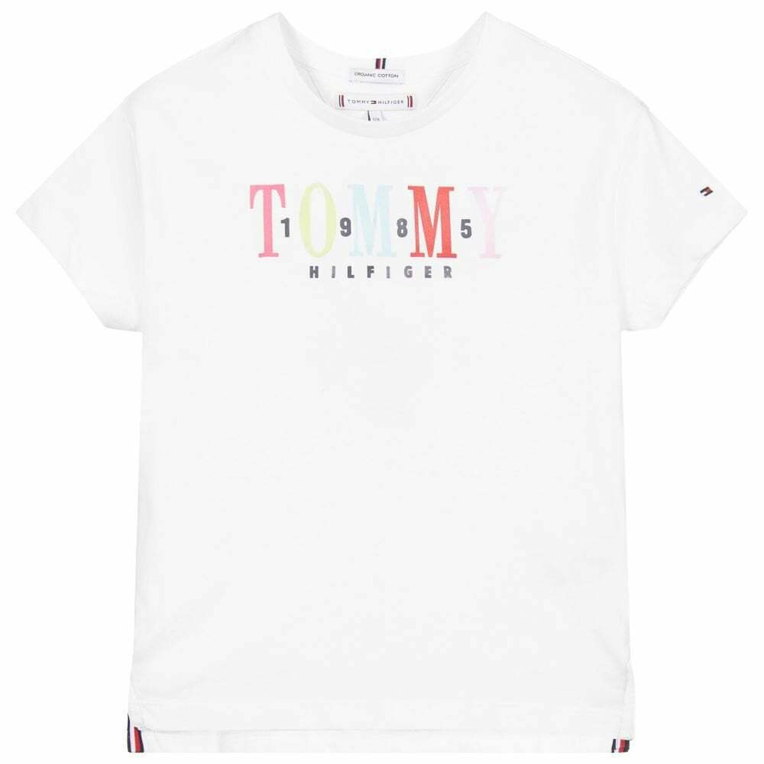 Girls White Logo T-Shirt, 2, hi-res
