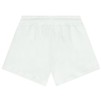 Girls White Logo Shorts