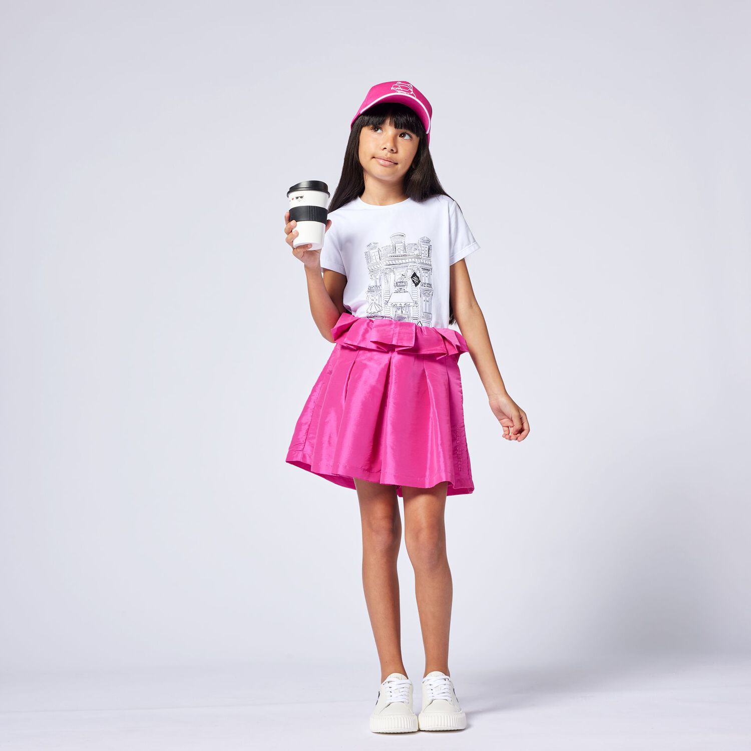 Girls White Logo T-Shirt, 1, hi-res image number null