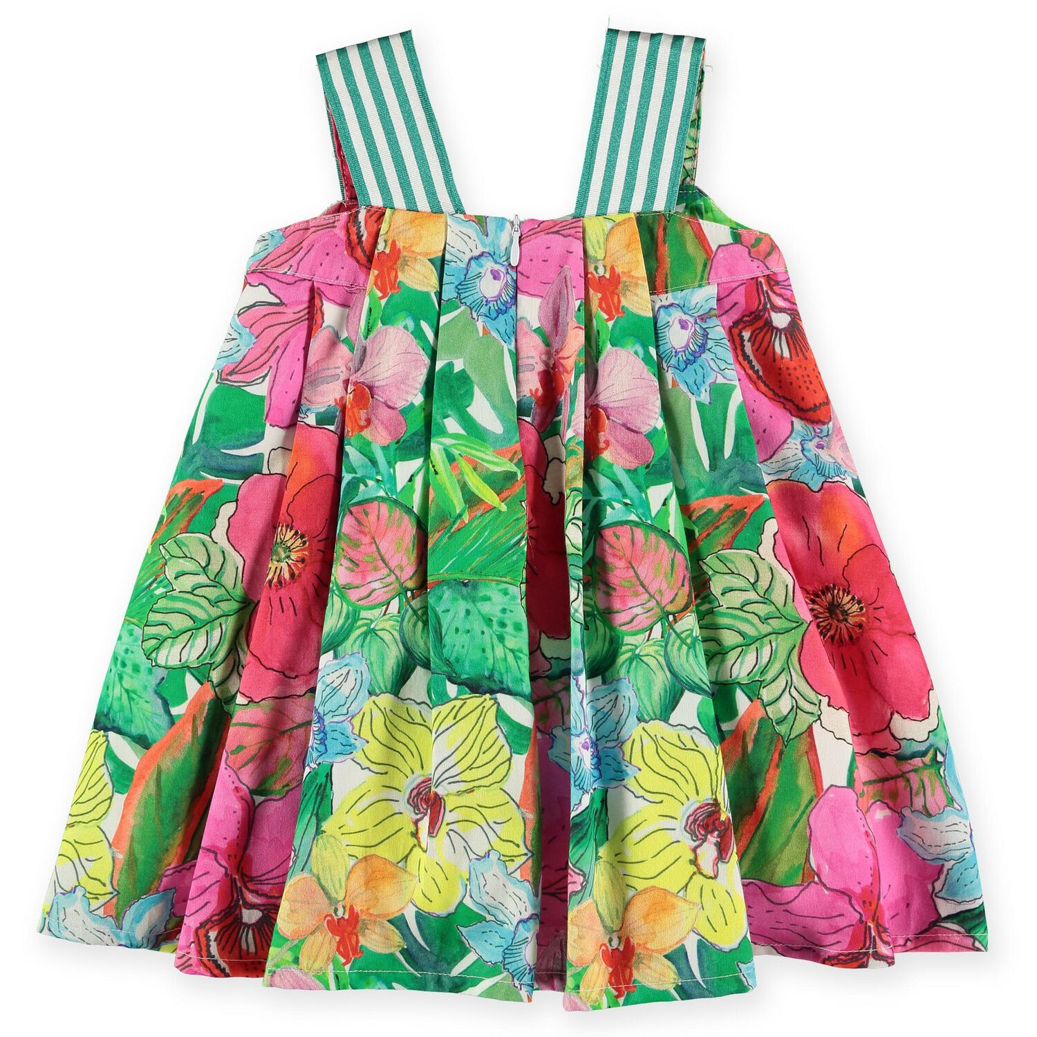 Girls Multicolor Floral Dress, 1, hi-res