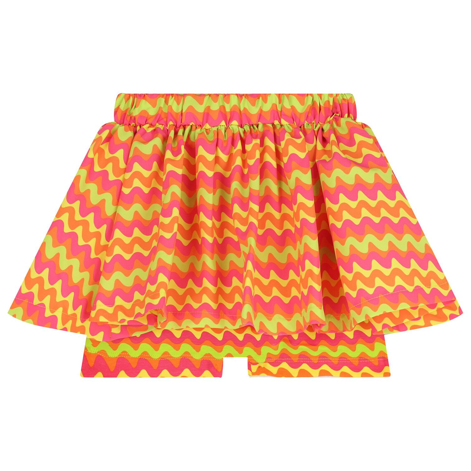 Girls Yellow & Orange Zigzag Skort Set, 1, hi-res