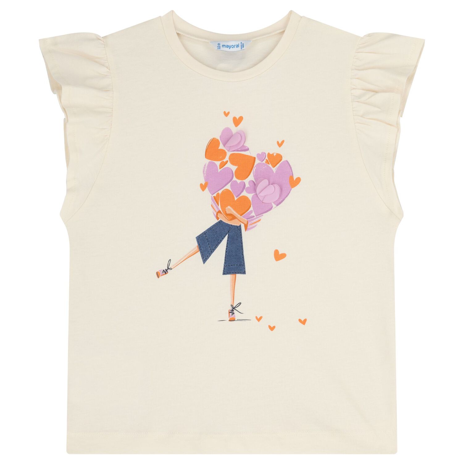 Girls Ivory & Purple Leggings Set, 2, hi-res