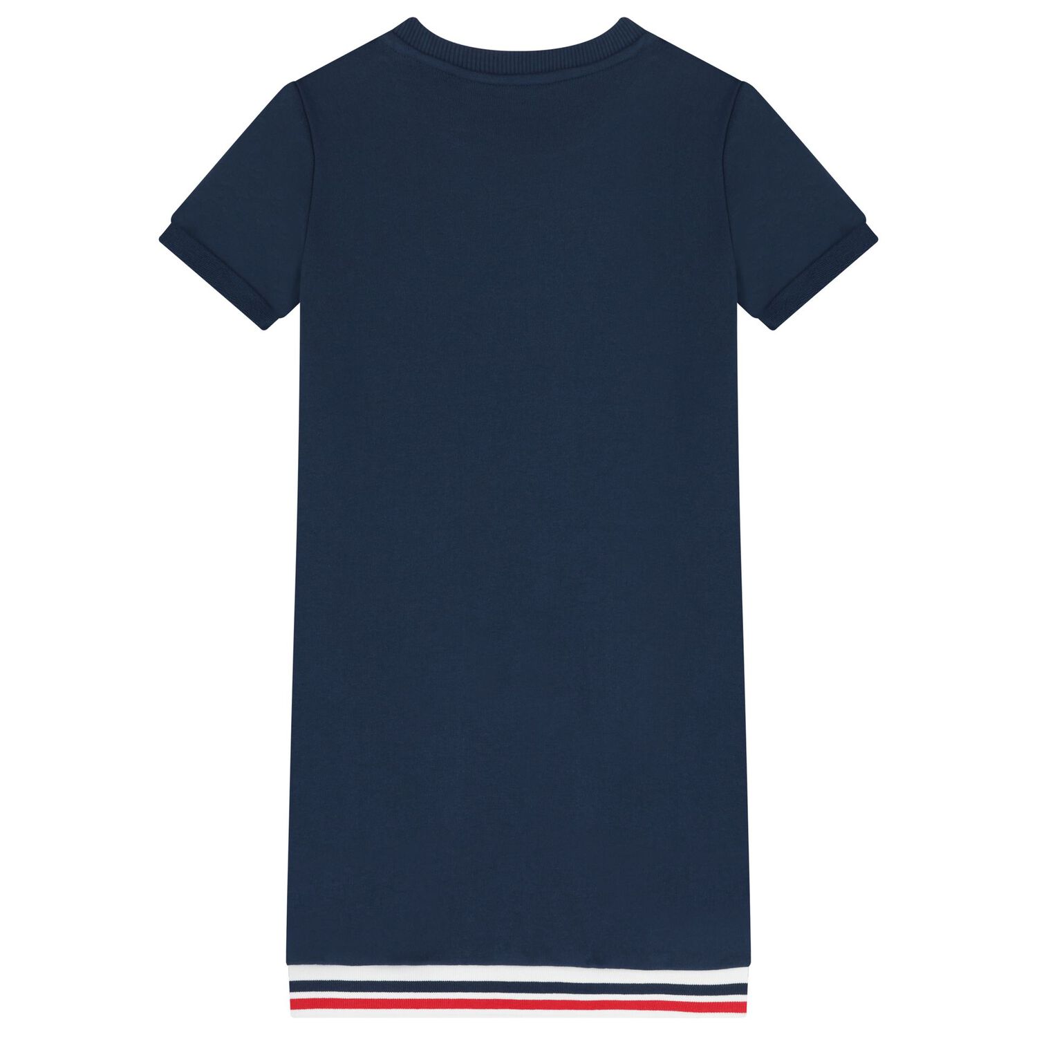 Girls Navy Blue Teddy Bear Logo Dress, 2, hi-res