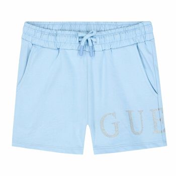 Girls Blue Logo Shorts