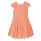 Girls Pink Embroidered Dress, 1, hi-res