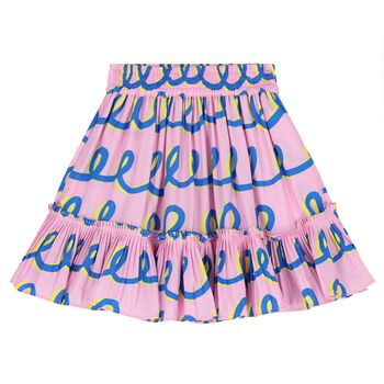 Girls Pink Pleated Skirt