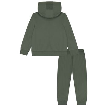 Boys Green Logo Tracksuit