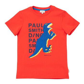Boys Red Dinosaur T-Shirt