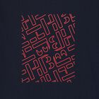 تيشيرت باكمام بالشعار باللون الكحلى للاولاد, 1, hi-res