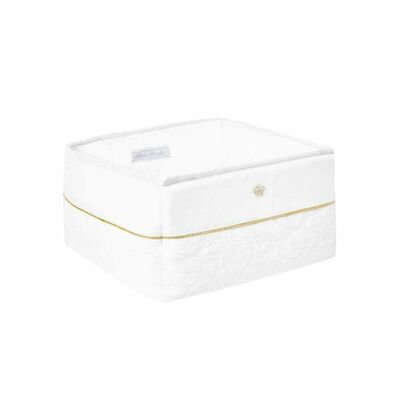 Baby Ivory & Gold Accessory Basket