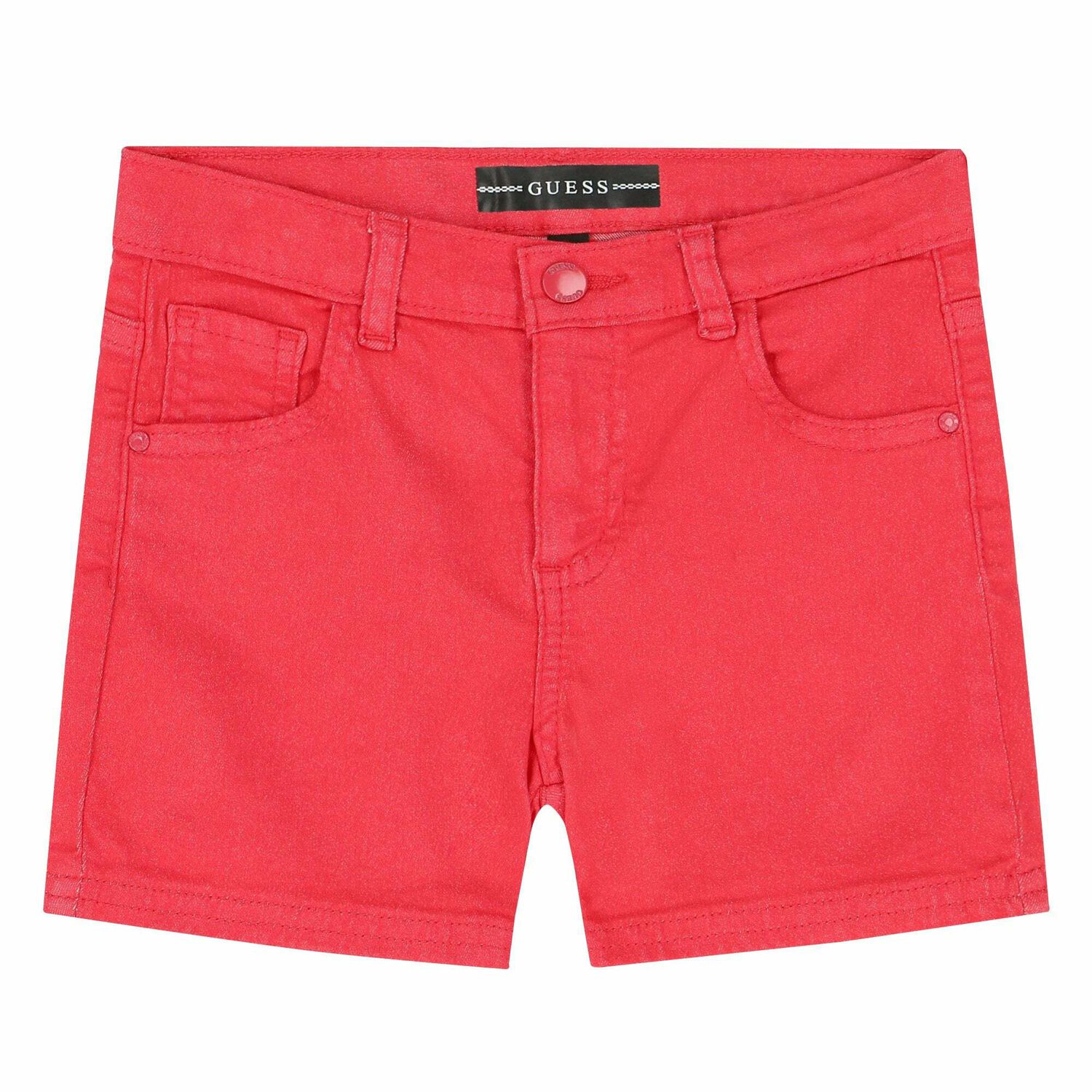 Girls Pink Denim Shorts, 1, hi-res