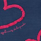 طقم فستان بطبعة قلب باللون الأزرق والوردي للفتيات, 1, hi-res