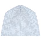 طقم هدايا أفرول أولاد بالشعار باللون الأزرق والأبيض, 1, hi-res