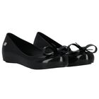Girls Black Bow Shoes, 2, hi-res