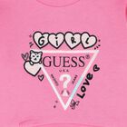 بدلة رياضية بشعار وردي للبنات الصغار, 1, hi-res