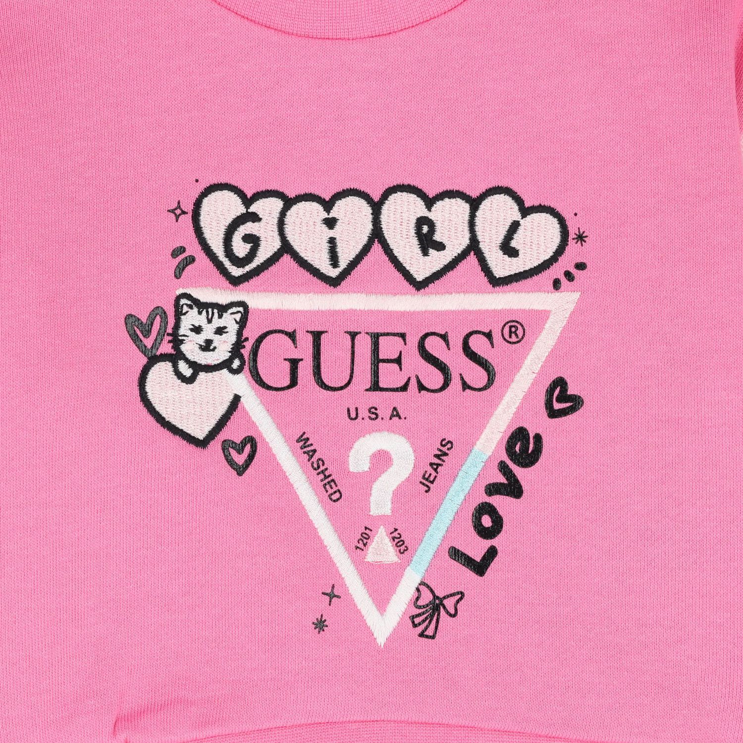 بدلة رياضية بشعار وردي للبنات الصغار, 1, hi-res image number null