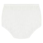 Baby Girls White Polo Bear Dress Set, 1, hi-res