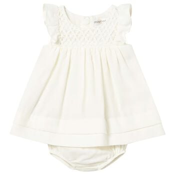 Baby Girls Ivory Dress Set
