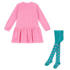 Girls Pink & Green Dress Set, 1, hi-res