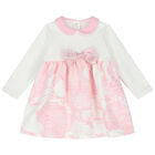 Baby Girls Ivory & Pink Geo Map Dress Set, 1, hi-res
