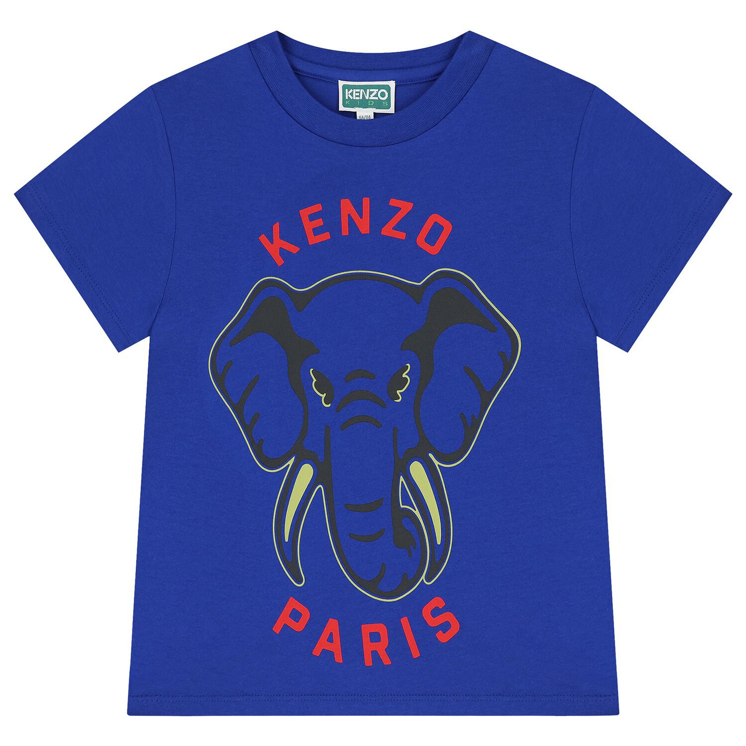 Boys Blue Elephant Logo T-Shirt, 2, hi-res