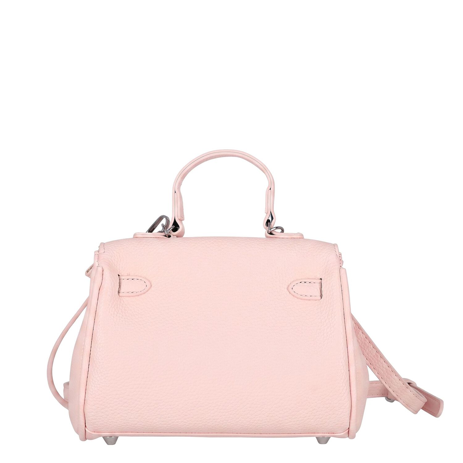 Girls Pink Leather Handbag ( 21cm ), 1, hi-res