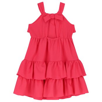 Girls Pink Tiered Dress