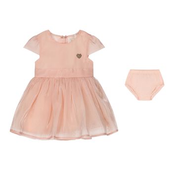 Younger Girls Pink Logo Dress Set