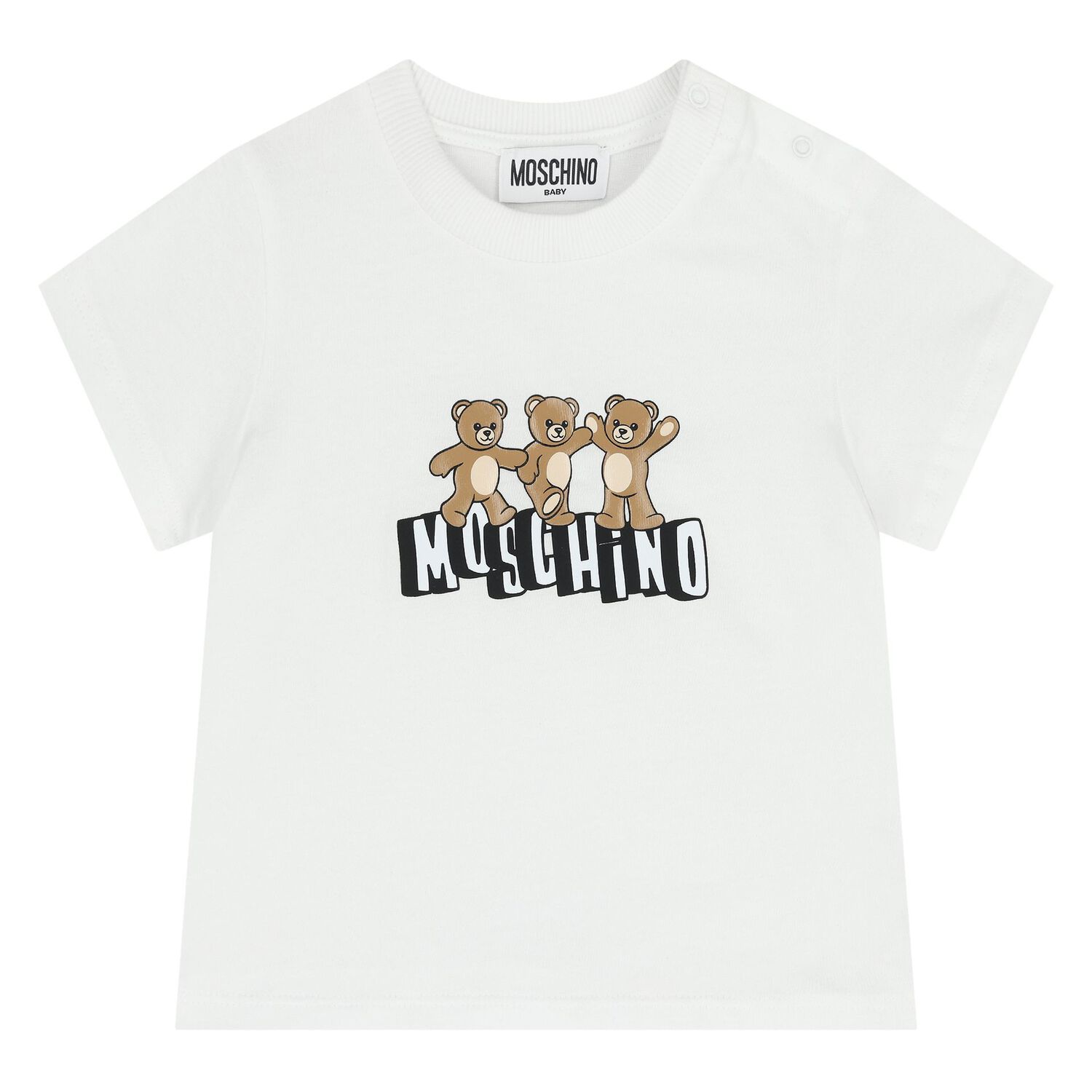 Younger White & Yellow Teddy Bear Shorts Set, 3, hi-res