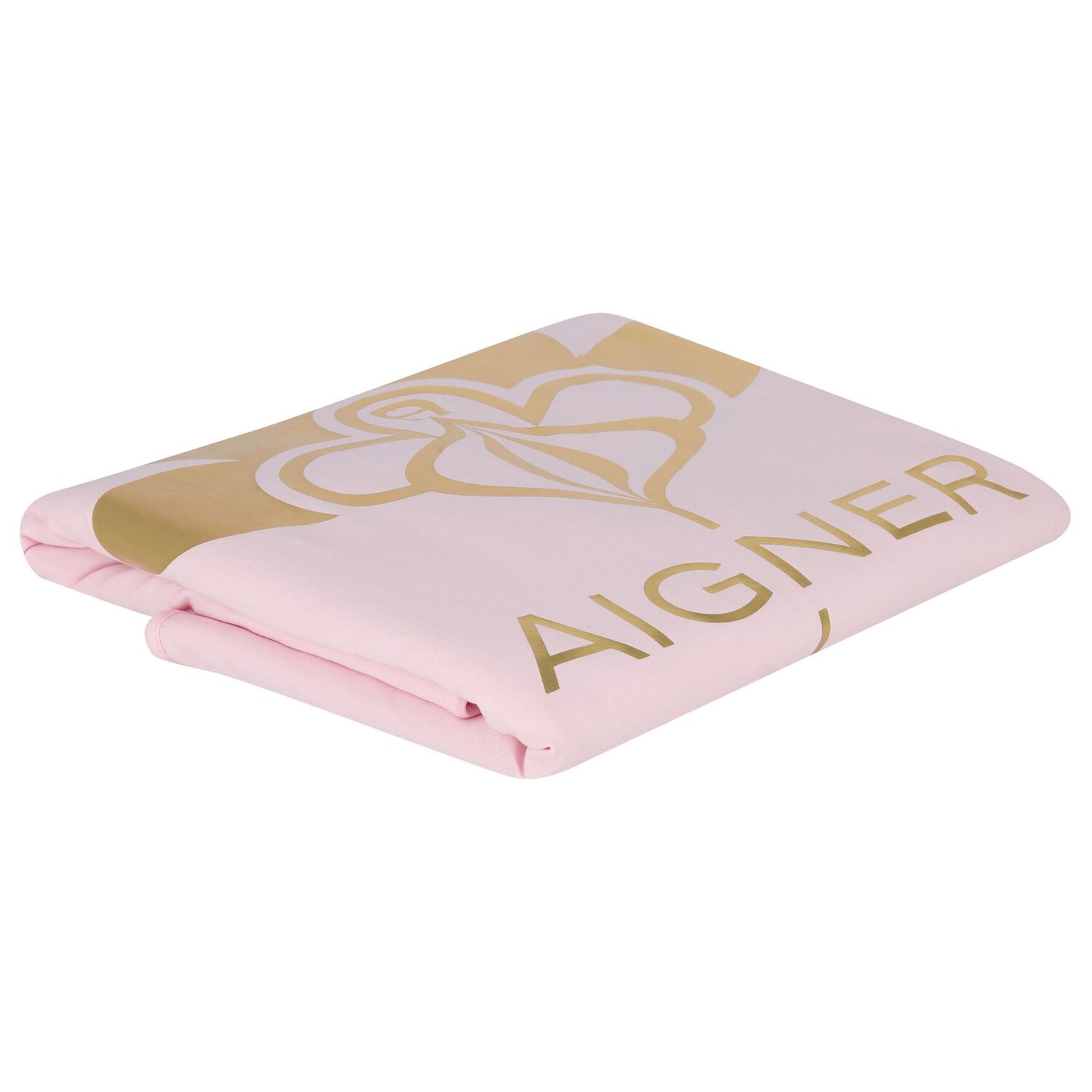 Baby Girls Pink & Gold Logo Blanket, 2, hi-res