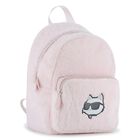 Girls Pink Faux Fur Choupette Backpack, 1, hi-res