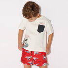Boys Ivory Dinosaur T-Shirt, 1, hi-res