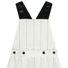 Girls Ivory Pinstripe 2 in 1 Pinafore Dress, 1, hi-res