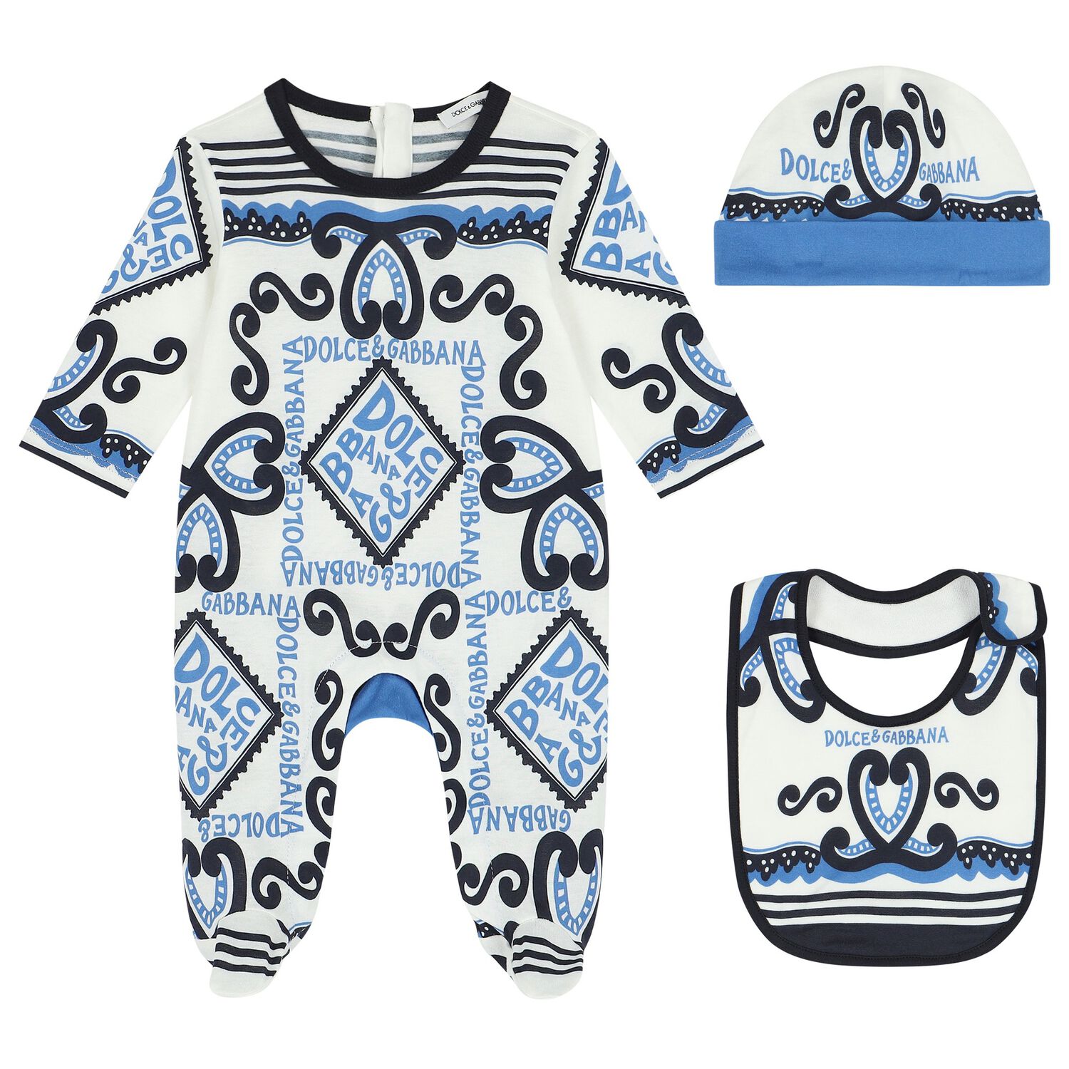 طقم هدايا أفرول باللون الأبيض والأزرق, 1, hi-res