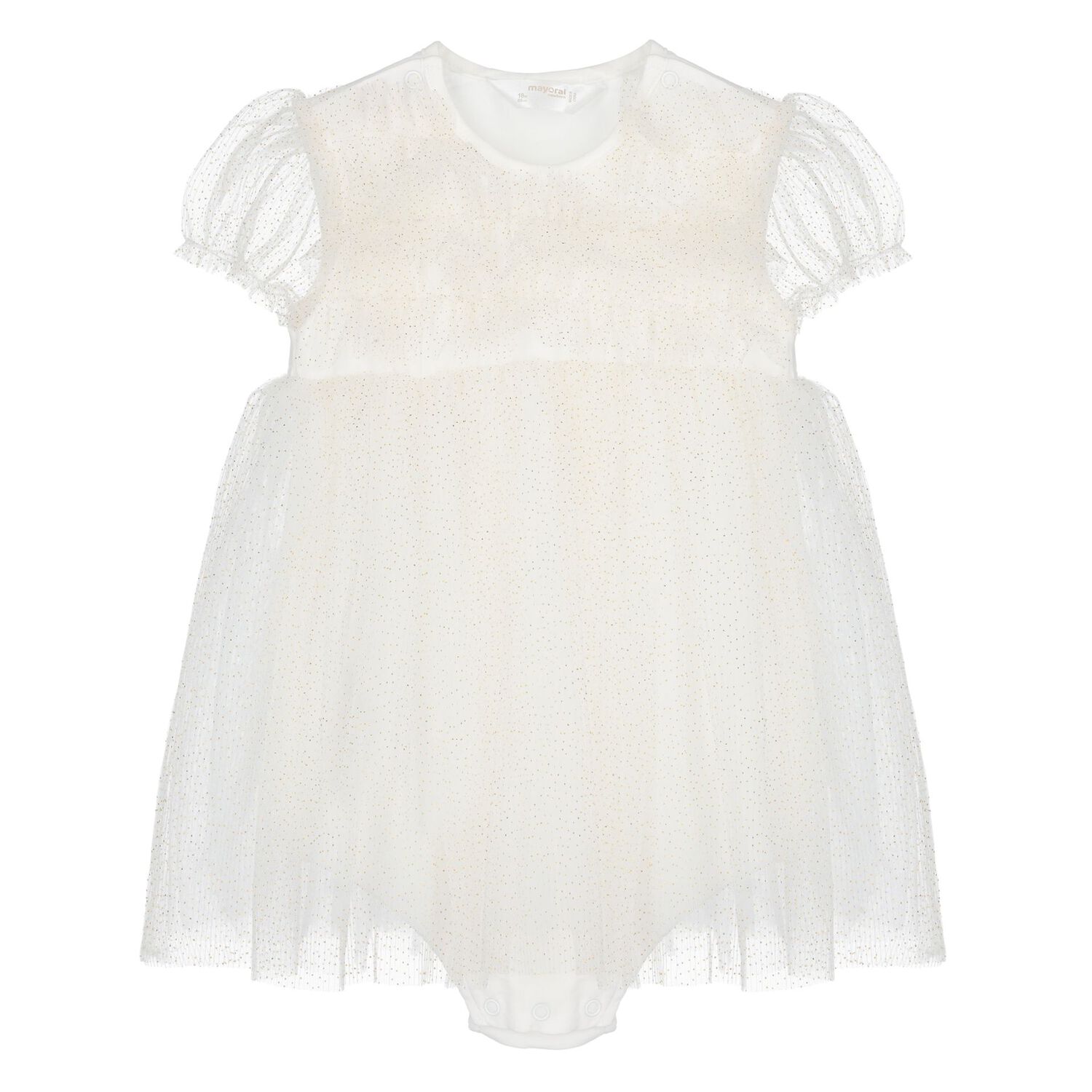 Baby Girls White Glitter Bodysuit Dress Set, 2, hi-res image number null