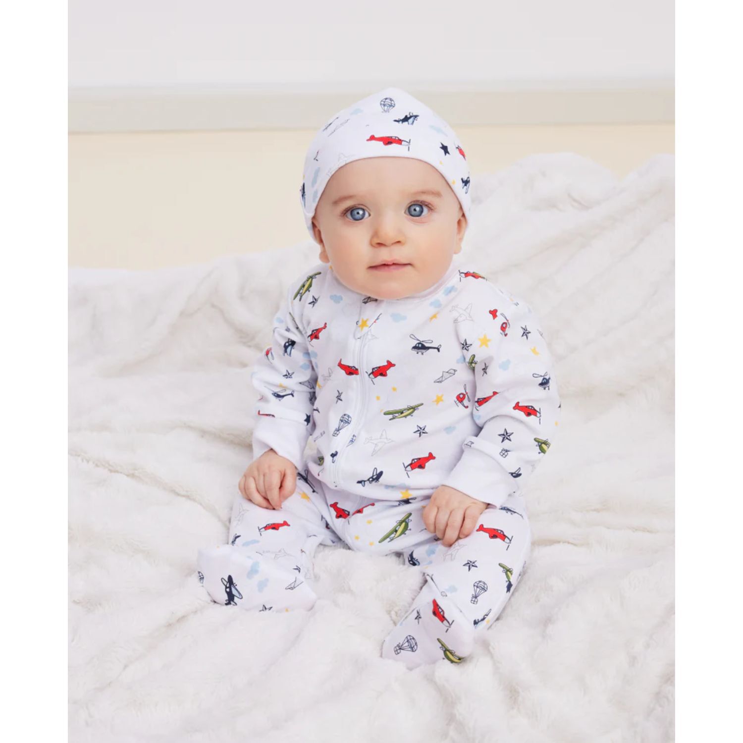 Baby Boys White Airplane Babygrow Gift Set, 1, hi-res