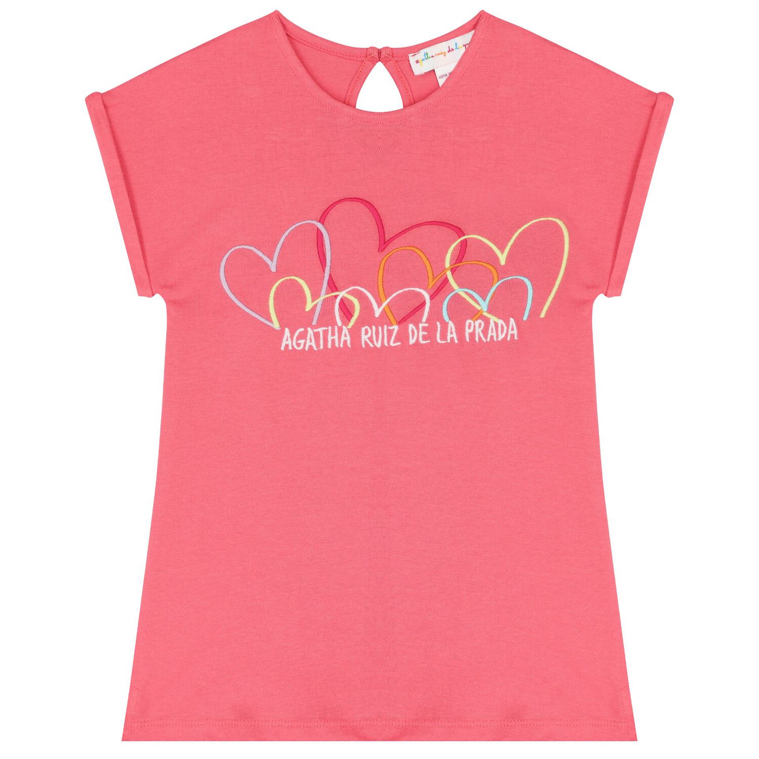 طقم ليجنز بنات بطبعة القلب باللون الوردي, 1, hi-res image number null