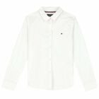 بلوزة قطن بالشعار باللون الابيض للبنات, 1, hi-res