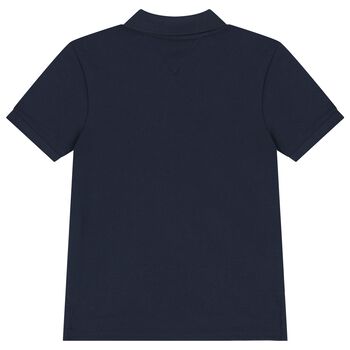 Boys Navy Blue Logo Polo Shirt