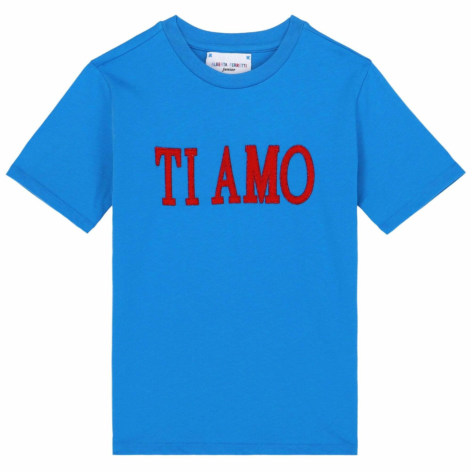 Girls Blue Embroidered Jersey T-Shirt, 1, hi-res image number null