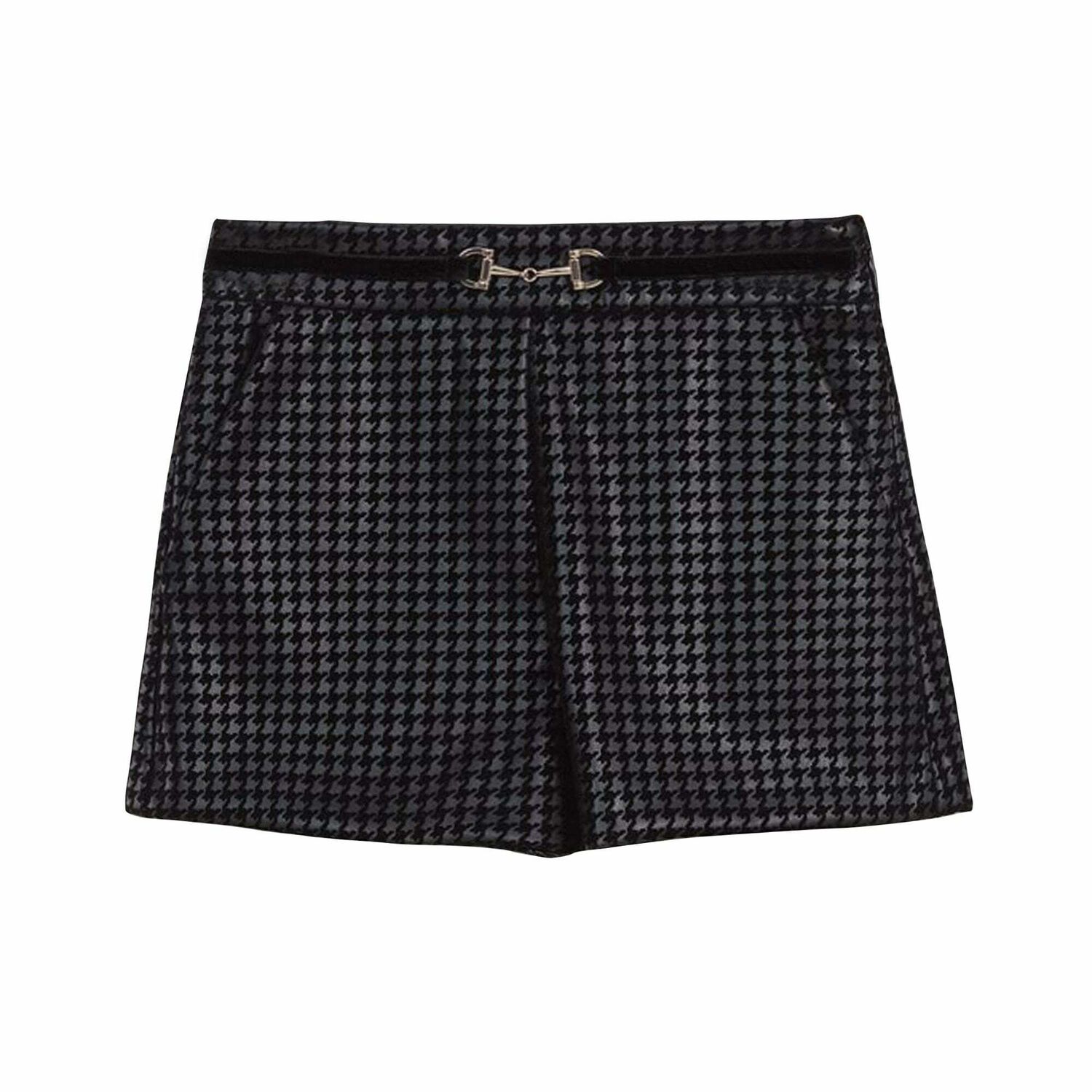 Girls Black Shorts, 1, hi-res